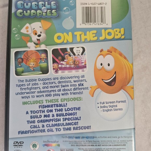 Bubbleguppies On The Job DVD With Case - Picture 2 of 4